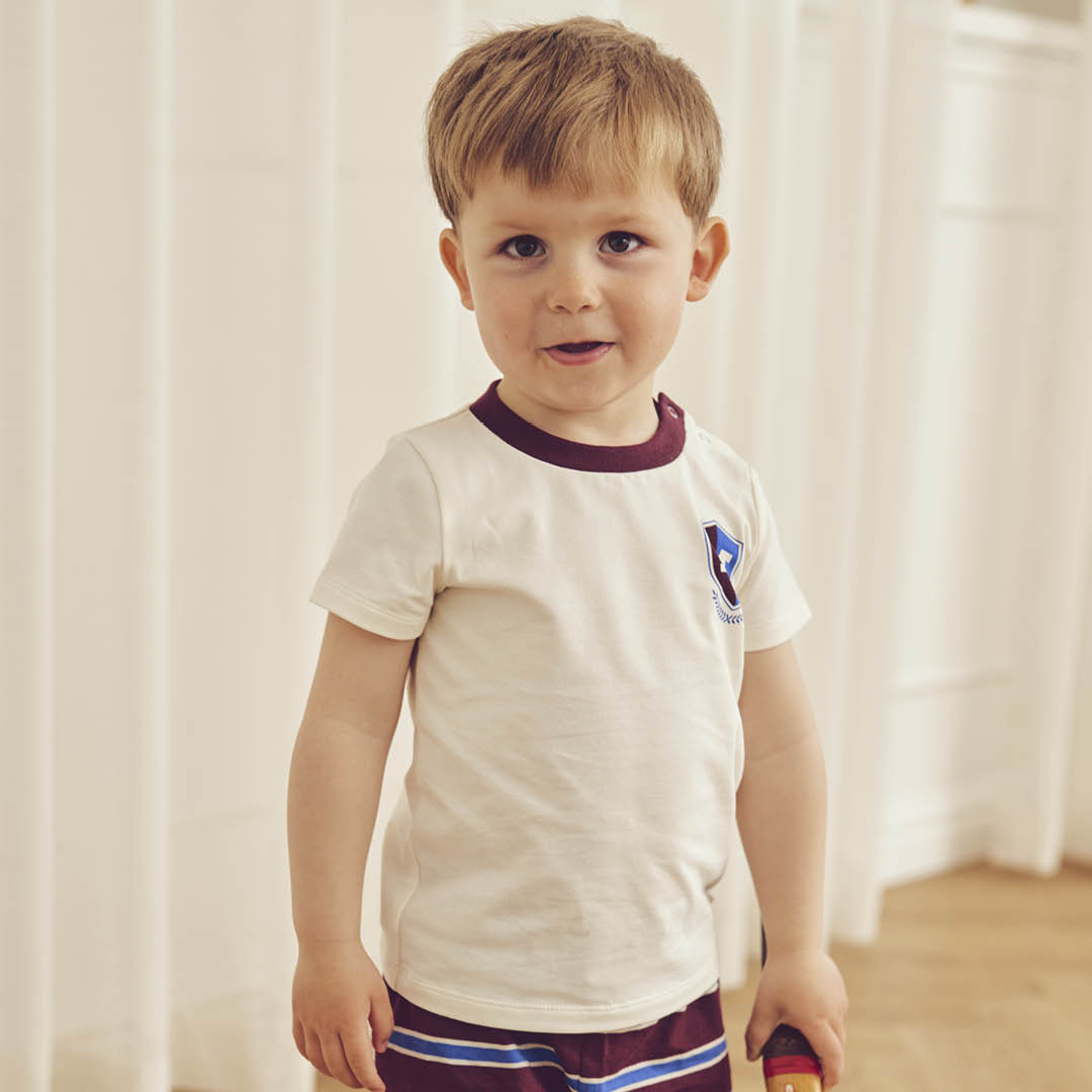 MÜSLI by Green Cotton | Clubhouse Baby Set | Russet/Azure blue/Tofu