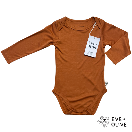 Eve & Olive | Long-sleeve Baby Bodysuit | Happy Hazel