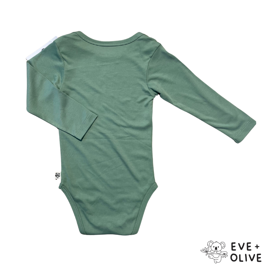 Eve & Olive | Long-Sleeve Baby Bodysuit | Brave Eucalyptus
