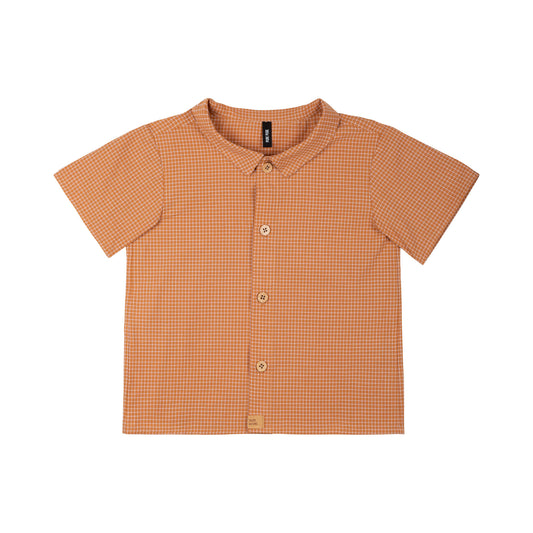 PURE PURE by Bauer | Mini-Collar Shirt | Caramel