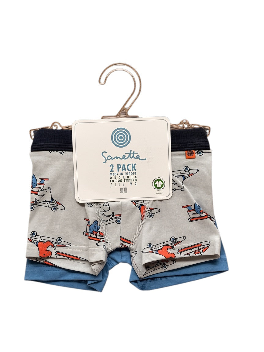 Sanetta | 2x Boxershort | light grey