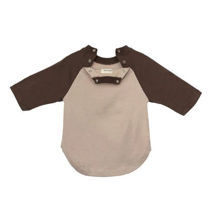 Atelier Nomi | Raglanshirt Amalfi | Beige/Chocolate