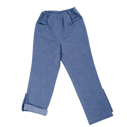 Paua Kids | Die Mitwachsende Unisex Kinderhose | Hellblau
