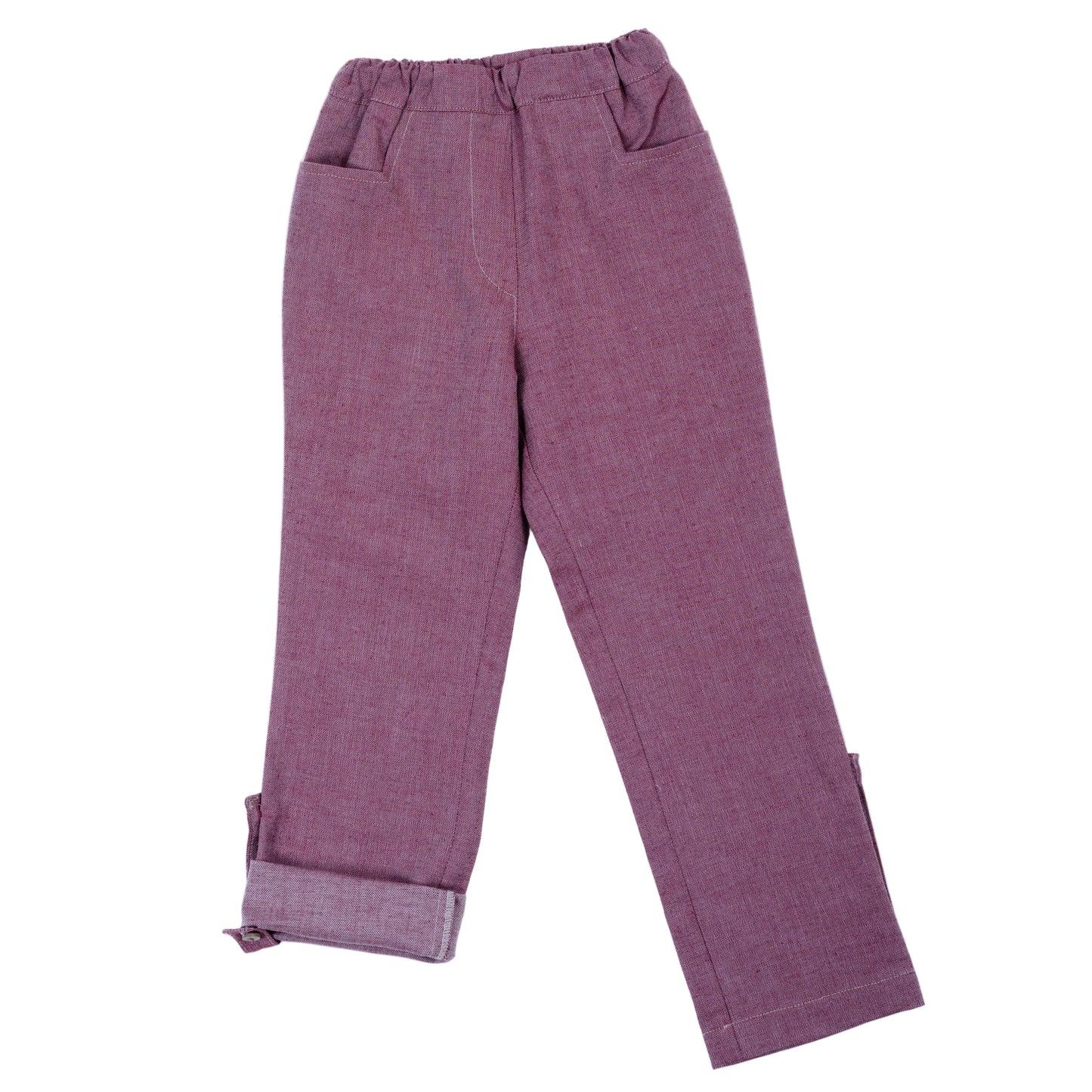 Paua Kids | Die Mitwachsende Unisex Kinderhose | Rot