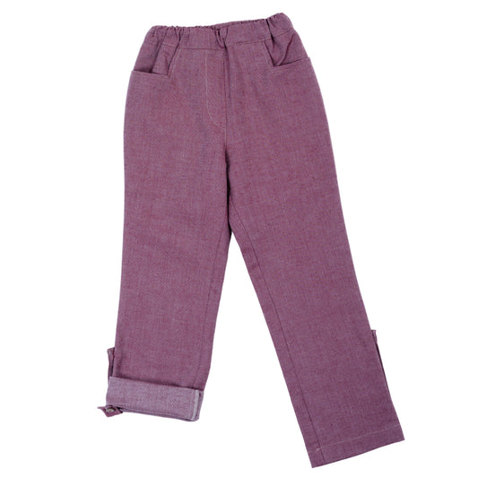 Paua Kids | Die Mitwachsende Unisex Kinderhose | Rot