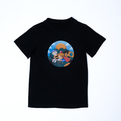 Paua Kids | Unisex Short-Sleeve Shirt "Green Generation" | Micromodal | Black