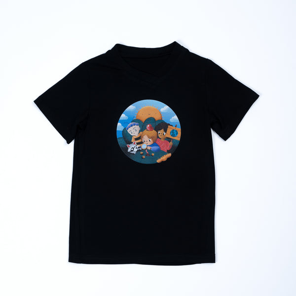 Paua Kids | Unisex Kurzarm-Shirt "Green Generation" | Micromodal | Schwarz