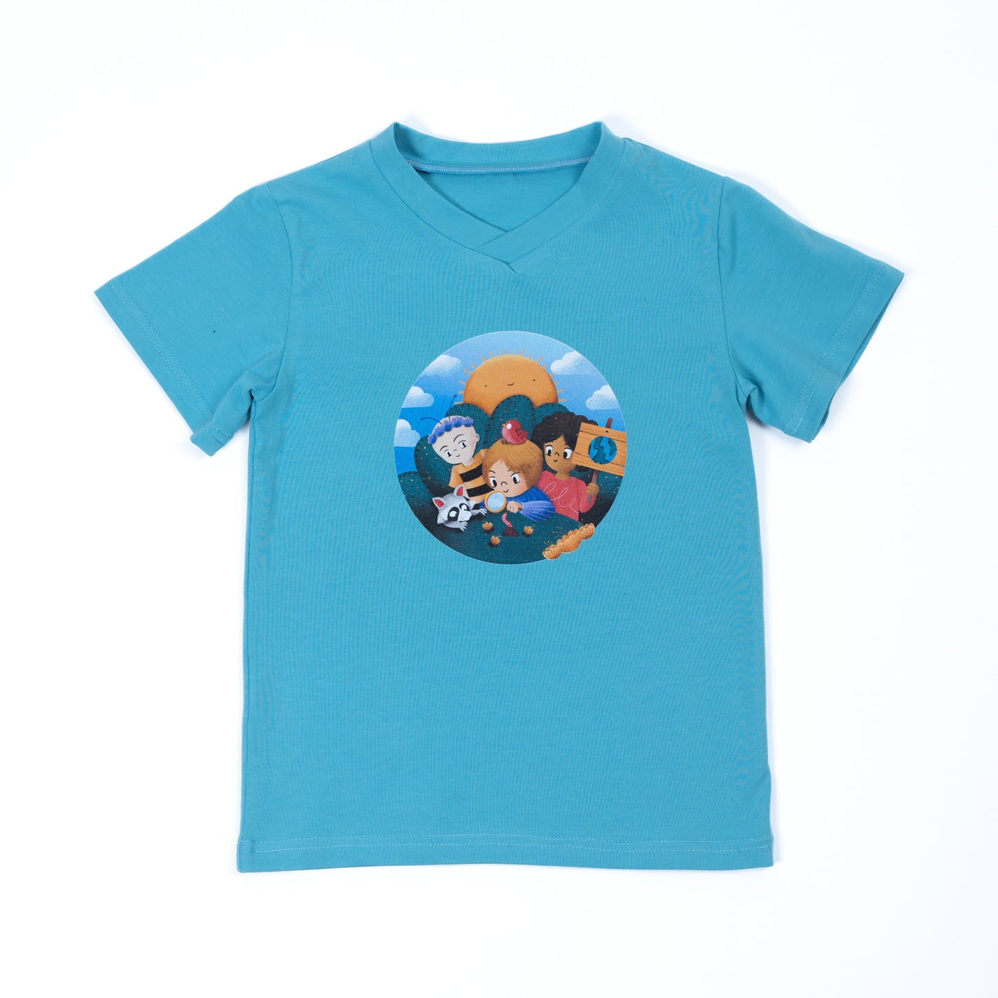 Paua Kids | Unisex Short-Sleeve Shirt "Environment" | Cotton | Aqua