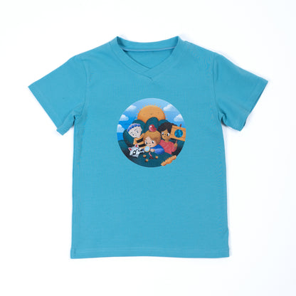 Paua Kids | Unisex Short-Sleeve Shirt "Environment" | Cotton | Aqua