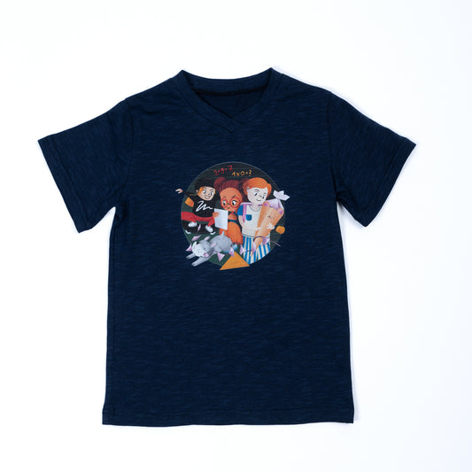 Paua Kids | Unisex Short-Sleeve Shirt "School" | Organic Cotton | Navy