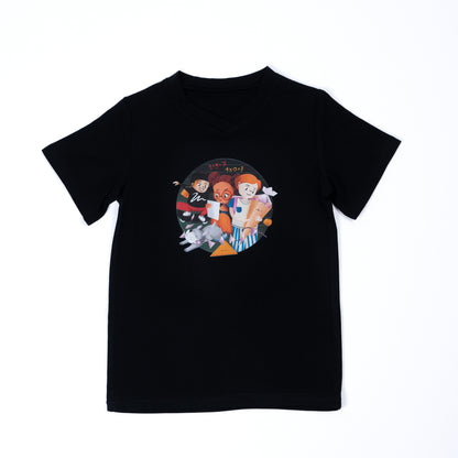 Paua Kids | Unisex Short-Sleeve Shirt "First Day of School" | Micromodal | Black