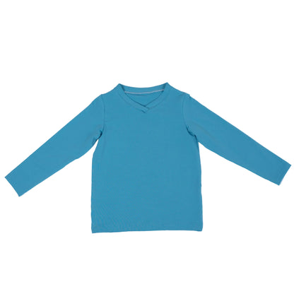 Paua Kids | Unisex Long-Sleeve Shirt Aqua | Organic Cotton
