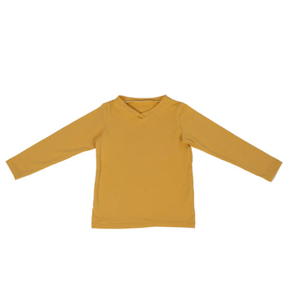 Paua Kids | Unisex Langarm-Shirt Gelb | Bio-Baumwolle