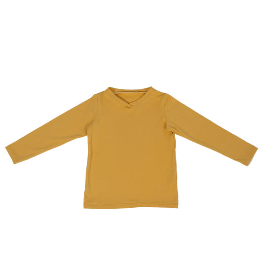 Paua Kids | Unisex Long-Sleeve Shirt Yellow | Organic Cotton
