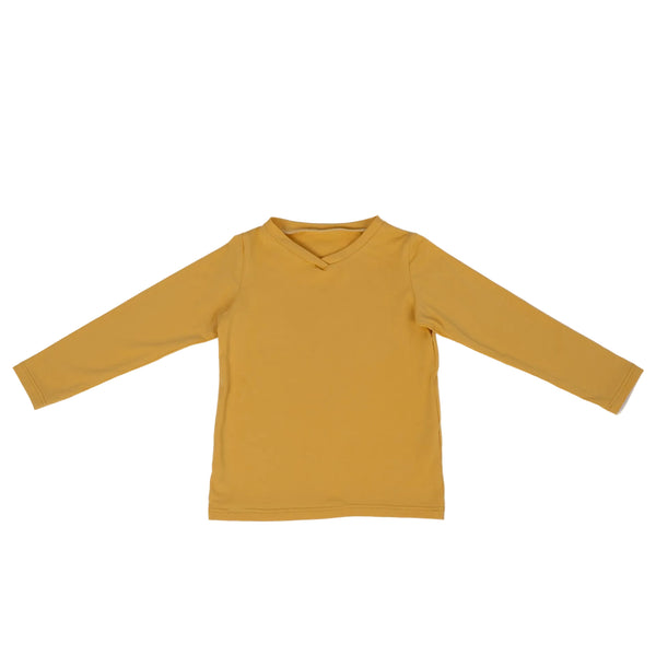 Paua Kids | Unisex Long-Sleeve Shirt Yellow | Organic Cotton