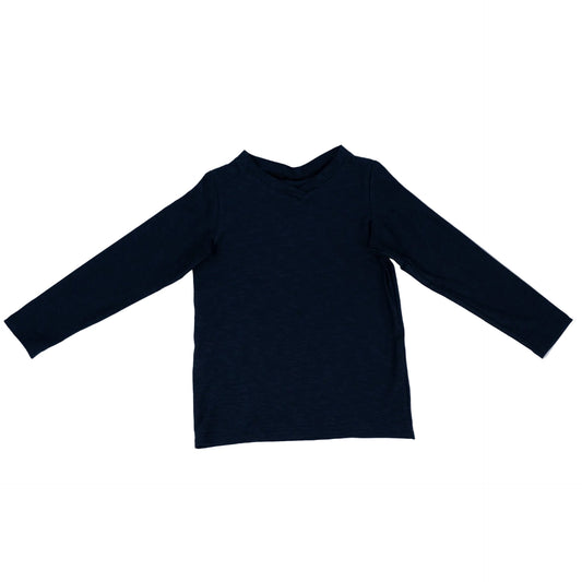 Paua Kids | Unisex Long Sleeve Shirt Navy | Cotton & Lyocell
