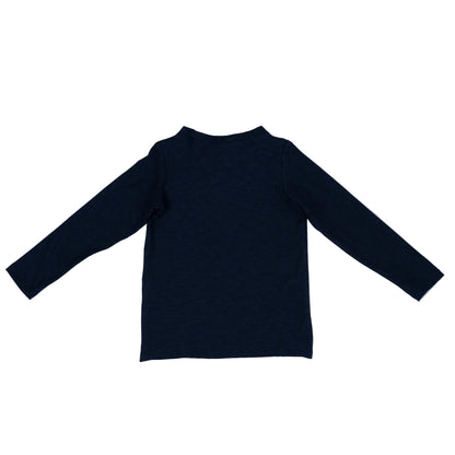 Paua Kids | Unisex Long Sleeve Shirt Navy | Cotton & Lyocell