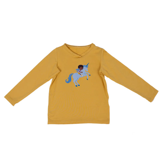 Paua Kids | Unisex Long Sleeve Shirt "Unicorn" | Organic Cotton