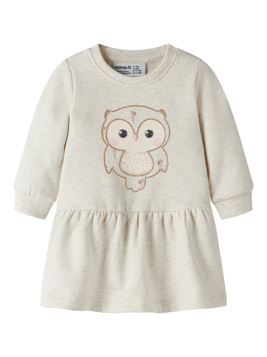 name it | Kleid Langarm | Beige