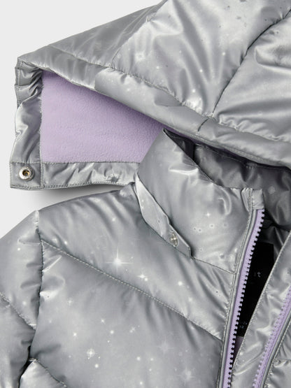 name it | Pufferjacke | Silber