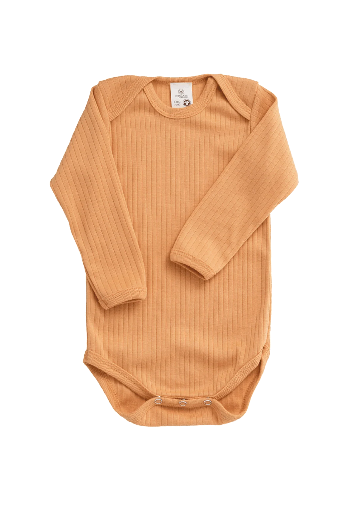 Organic by Feldman | Long-Sleeved Baby Bodysuit | Play of Colors (Ochre)