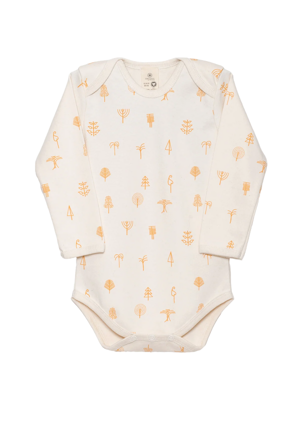 Organic by Feldman | Baby Bodysuit Long Sleeve | Protective Forest