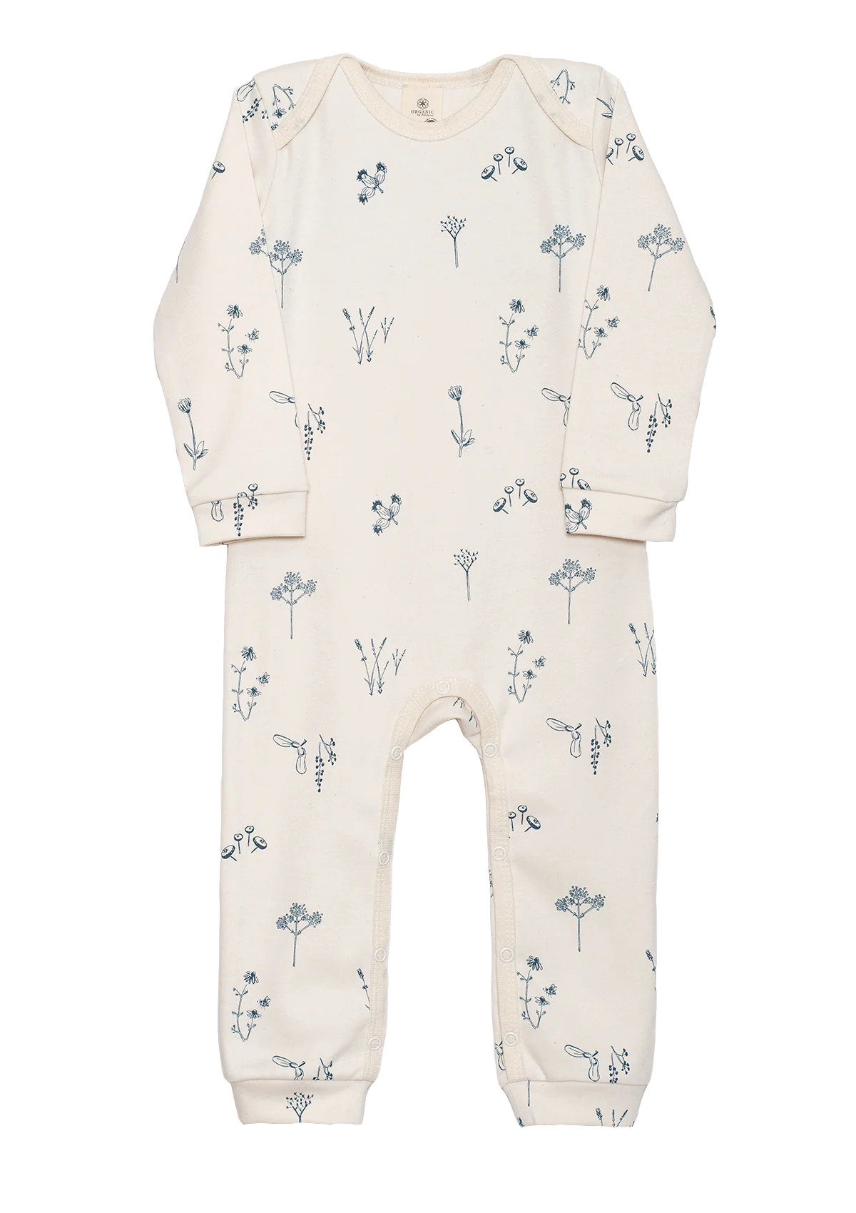Organic by Feldman | Long-Sleeved Play Suit | Plants Delight