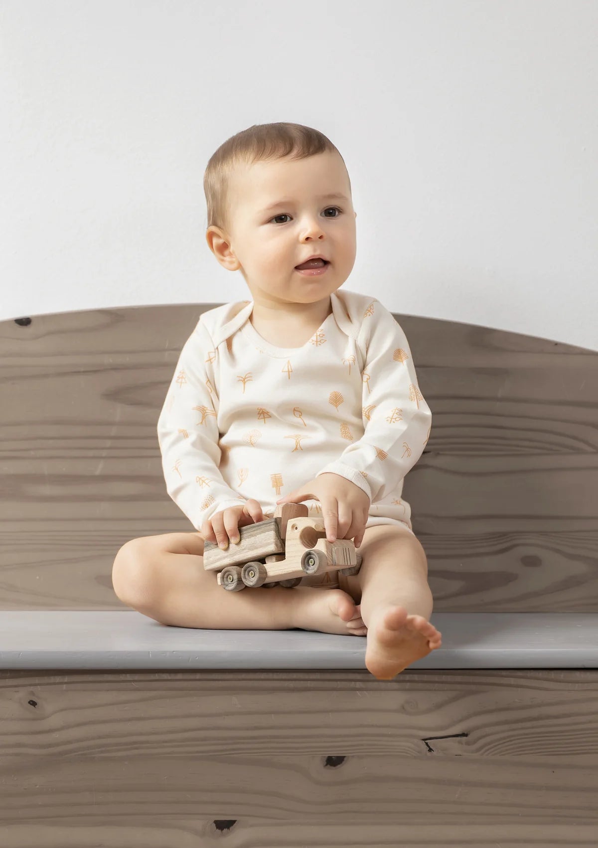 Organic by Feldman | Long-Sleeve Baby Bodysuit | Water of Life