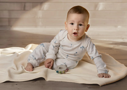 Organic by Feldman | Long-Sleeved Play Suit | Plants Delight