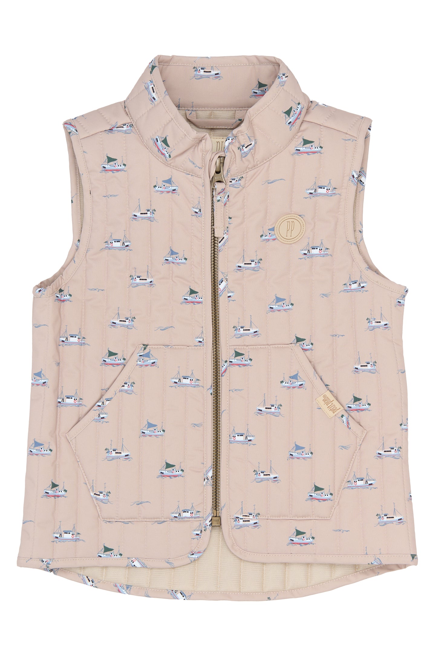 petit piao | Vest | Oxford Tan Boat AOP