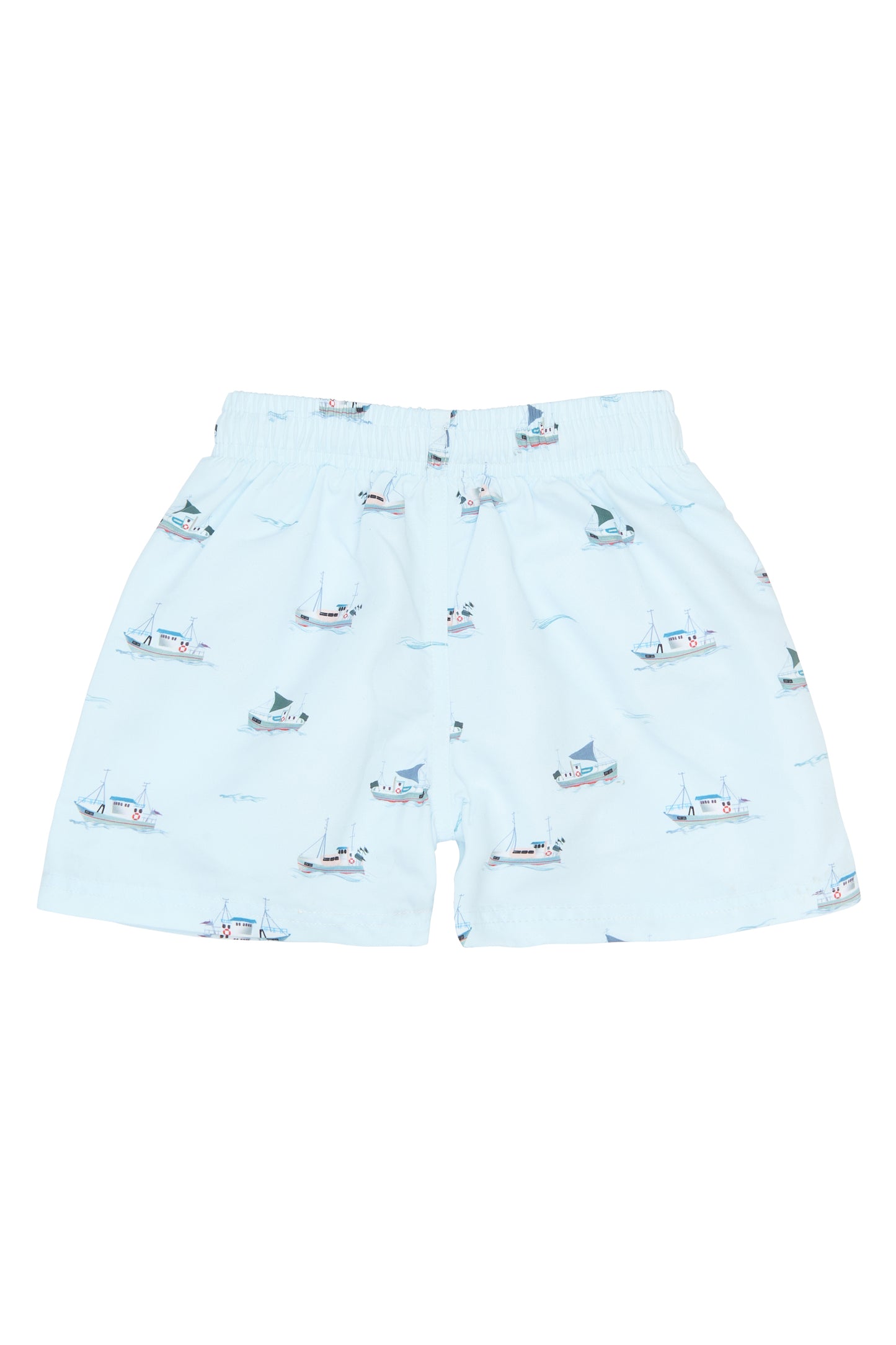 petit piao | Swim Trunks | Illusion Blue Boat AOP