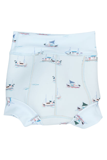 petit piao | Swim Diaper | Illusion Blue Boat AOP