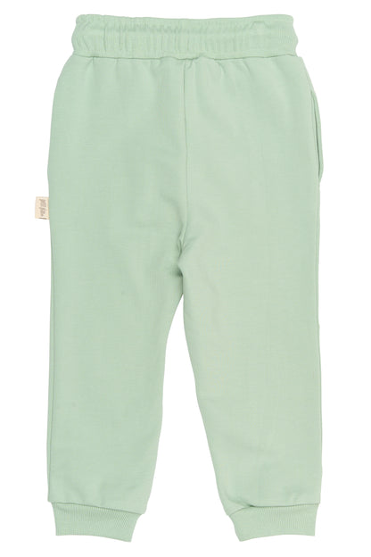 petit piao | Sweatpants | Frosty Green Butterfly EMB