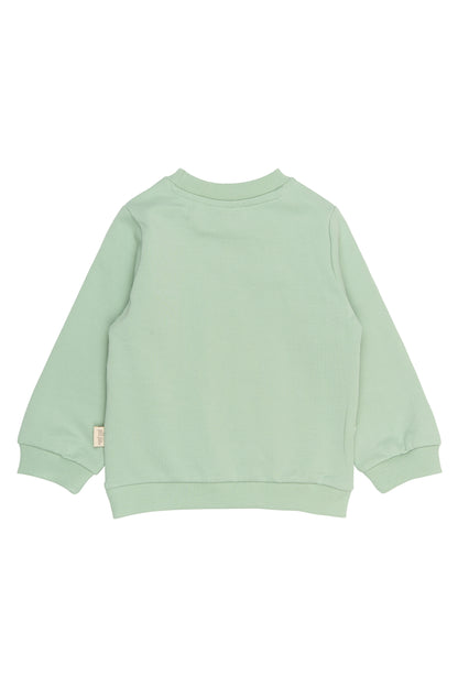 petit piao | Sweatshirt | Frosty Green Butterfly EMB