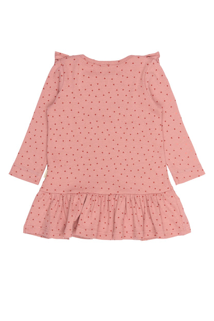 petit piao | Dress | Dusty Rose Heart AOP