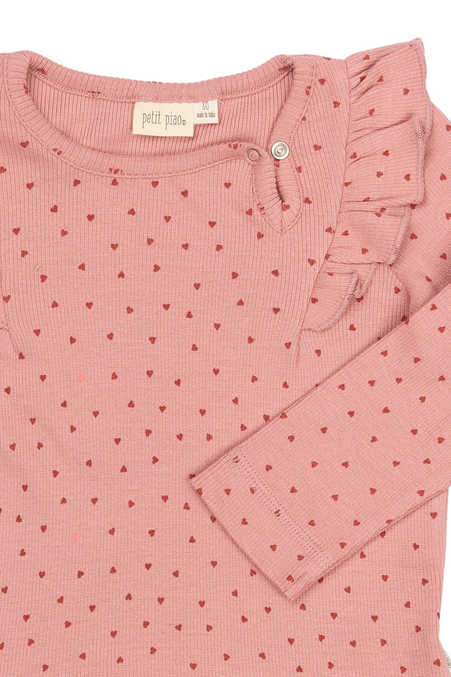 petit piao | Dress | Dusty Rose Heart AOP