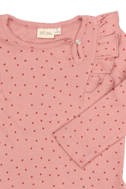 petit piao | Dress | Dusty Rose Heart AOP