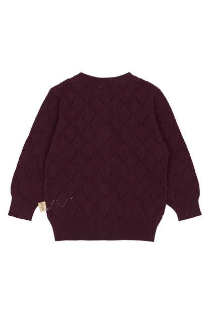 petit piao | Cardigan | Dark Burgundy