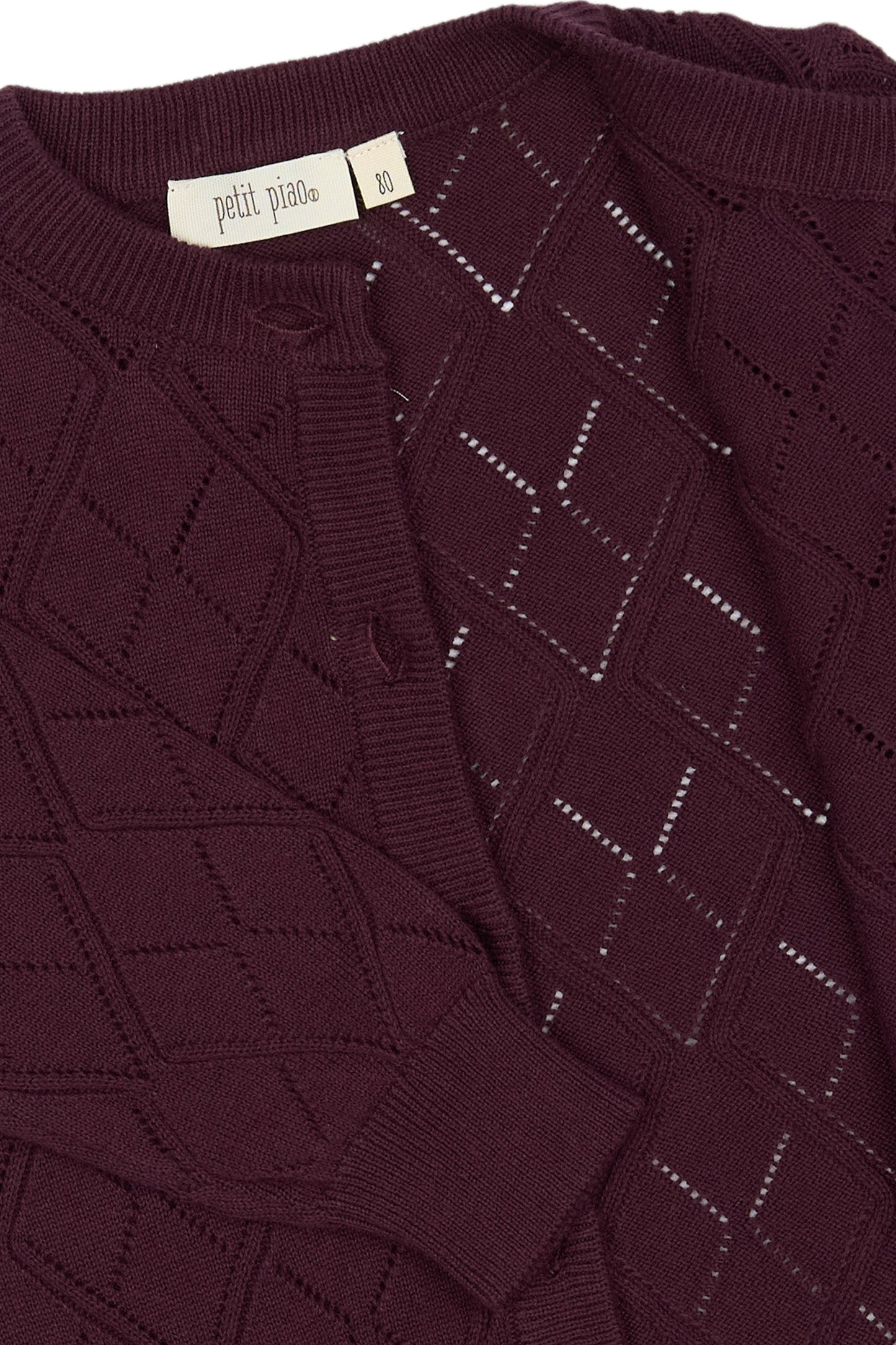 petit piao | Cardigan | Dark Burgundy