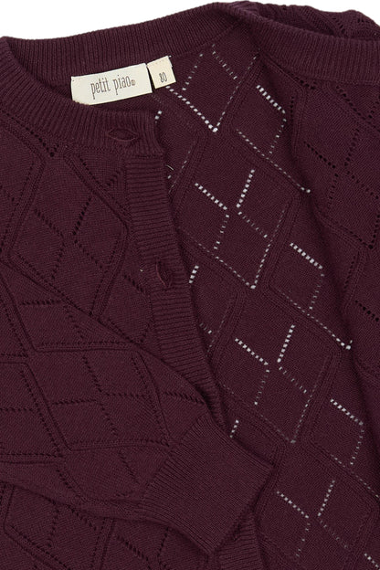 petit piao | Cardigan | Dark Burgundy