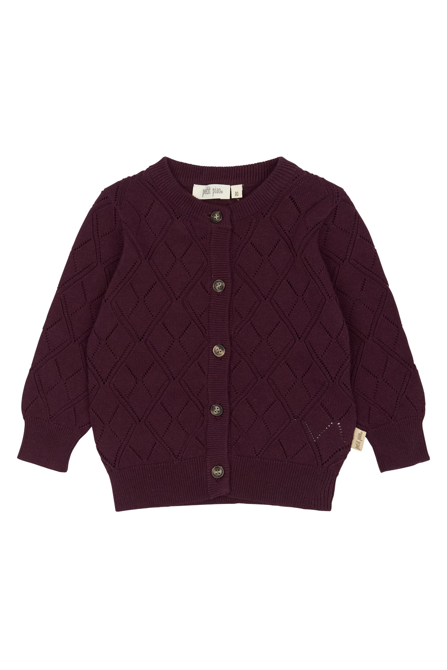 petit piao | Cardigan | Dark Burgundy