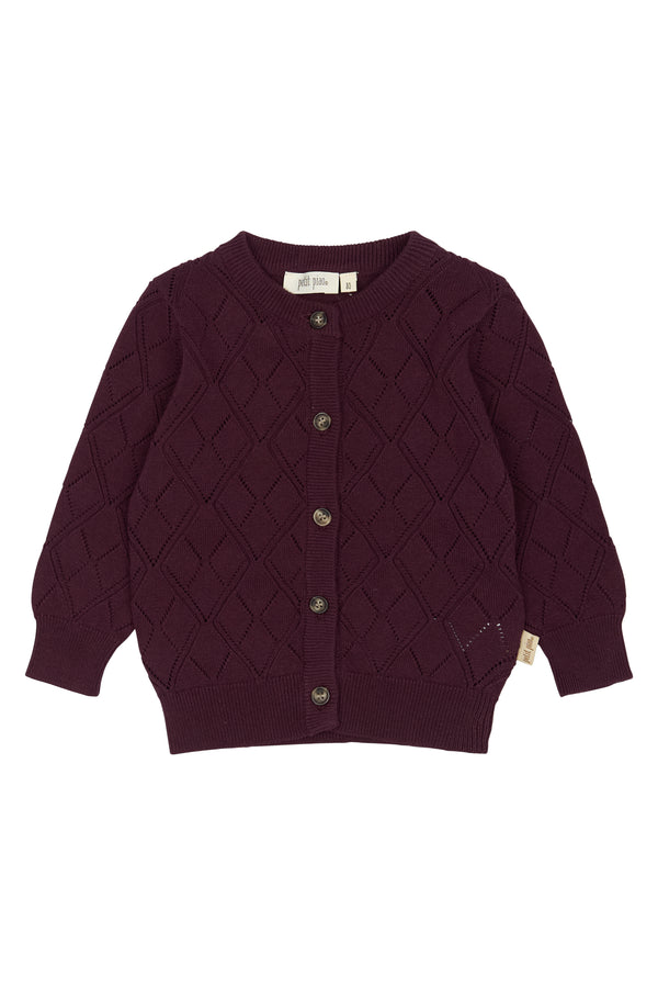 petit piao | Cardigan | Dark Burgundy