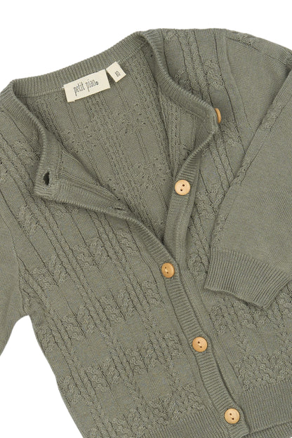 petit piao | Cardigan | Dusty Moss