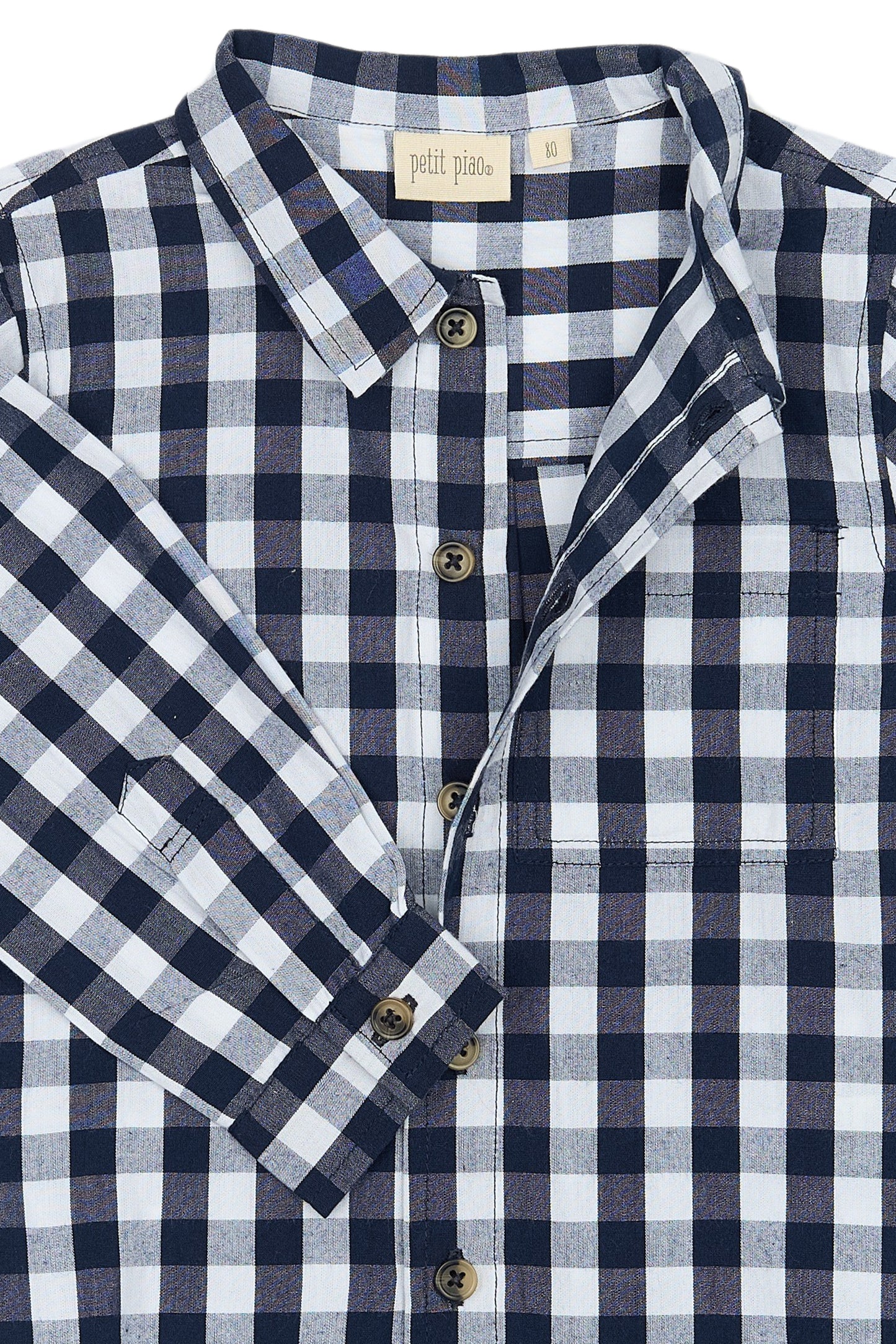 petit piao | Hemd | Blue Check