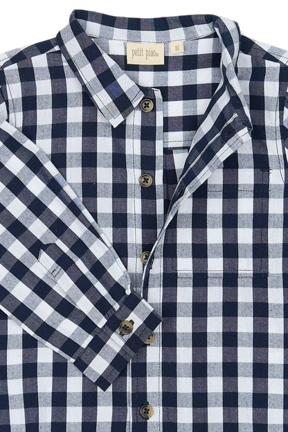 petit piao | Hemd | Blue Check