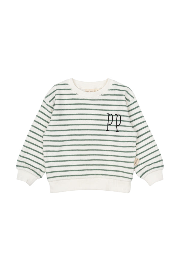petit piao | Sweatshirt | Off white/green
