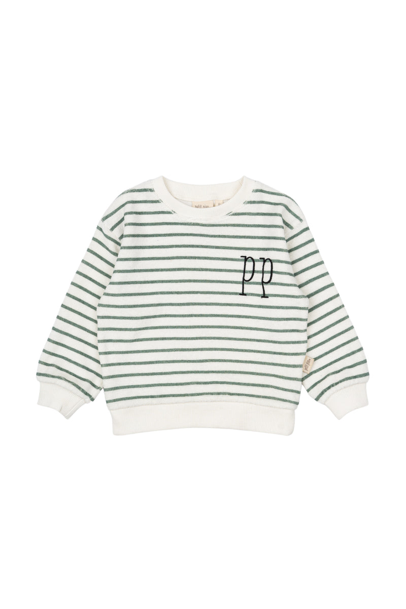 petit piao | Sweatshirt | Off white/green
