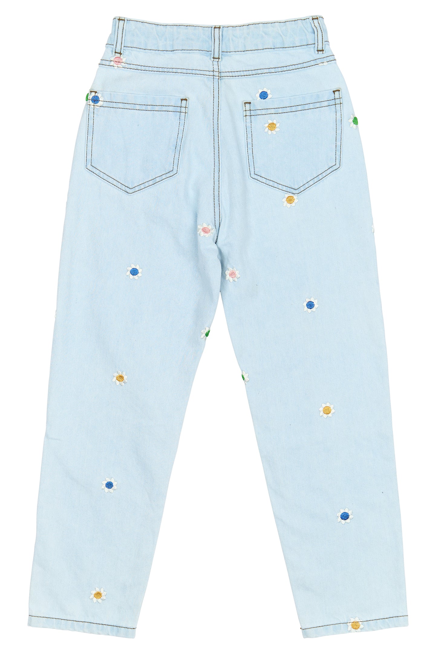 The New | Mom Fit Jeans | Light Blue Denim EMB