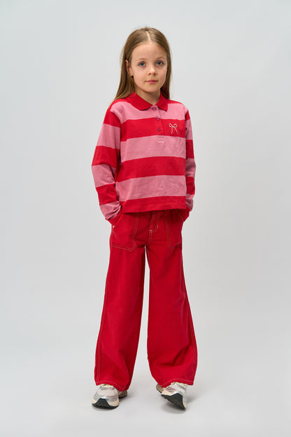 The New | Polo Longsleeve | Ski Patrol Striped