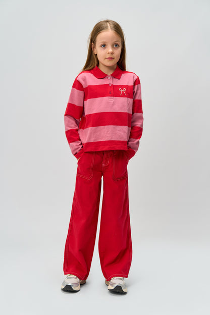 The New | Polo Longsleeve | Ski Patrol Striped